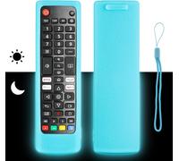 Coque télécommande en silicone compatible avec LG Smart TV AKB76037605 AKB74915346 AKB75095308 AKB74915324 AKB76040301 Télécommande de protection antichoc avec bleu fluorescent et cordon de serrage