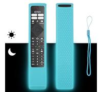 Coque Télécommande en Silicone Compatible avec Philips HR45B-GJ01 HR45B-GJ06 BRC0984501 398GM10BEPHNR041SY TV Télécommande Coque Protectrice à l'épreuve des Chocs avec Une Lanyard(Bleu Fluorescent)