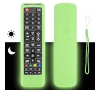 Coque télécommande en silicone compatible avec Samsung BN59-01268D AA59-00786A BN59-01175Q BN59-01175P BN59-01189A TV Télécommande Housse de protection antichoc avec un cordon (vert fluorescent)