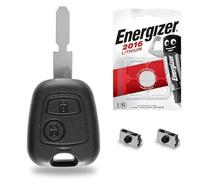 Coque Télécommande Plip Boitier Clé Voiture Peugeot 406 306 806 607 SW HD Coupé Break ✚ Pile CR2016 Energizer - Kit iRace Keys®
