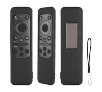 Coque Télécommande Silicone Compatible avec Samsung TM2360E TM2361E BN59-01432A BN59-01432D BN59-01436A TV Cellule Solaire Télécommande Coque Protectrice à l'épreuve Chocs avec Une Lanyard(Noir)