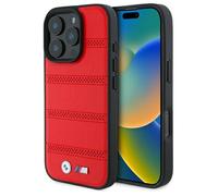 Coque Téléphone - BMW - M Ligne - Perforée - Éco-cuir - Compatible iPhone 16 Pro Max