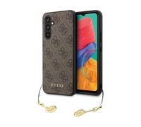 Coque telephone - bumper telephone Guess Collection de breloques 4G - Coque Samsung Galaxy S23 FE (marron)