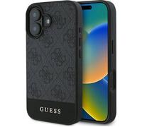 Étui Guess pour iPhone 16 Plus 6.7 gris étui rigide 4G Bottom Stripe