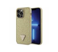 Coque telephone - bumper telephone Guess GUHCP14XHDGTPD Coque pour iPhone 14 Pro Max 6,7'' Doré strass Triangle