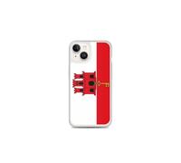Coque Téléphone - Drapeau de Gibraltar - Compatible iPhone 14 - Étui Souple - Résistant et Antichoc - Silicone - Pixelforma