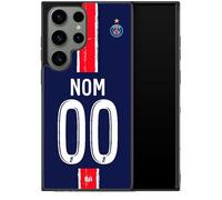 Coque téléphone Football personnalisée - Maillot Paris Domicile 2024 2025 - Nom & numéro - Silicone Noir - Compatible iPhone/Samsung - Style Joueur - Cadeau Supporter (Samsung Galaxy S23 Ultra)