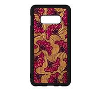 Coque Telephone pour Samsung S10e Bois Silicone Wax Africain Motif Tissu Etui Antichoc imprimé Afrique coloré Ethnique Smartphone Galaxy