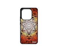 Coque telephone pour Xiaomi Redmi Note 14 4G Europe en silicone Mandala pas cher floral rosace bouddhisme effet 3d coloré jolie Orange 4G