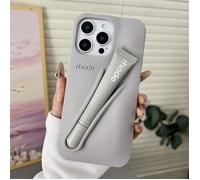 Coque Téléphone Rhode + Rouge à lèvre tinte Gris pour iPhone 14 Pro Max 15 Pro Max