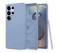 Coque Téléphone - Spigen - Samsung Galaxy S25 Ultra - Silicone Souple - Compatible Magsafe - Bleu Saphir