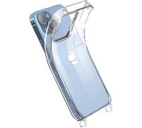 Coque Téléphone Transparente En Silicone Avec 2 Anneaux - A Utiliser Avec Des Collier Et Chaîne Bijoux Pour Portable - Modèle Iphone 14 Plus - Accessoire Pour Smartphone[Mag5299275]