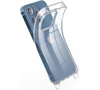 Coque Téléphone Transparente En Silicone Avec 2 Anneaux - A Utiliser Avec Des Collier Et Chaîne Bijoux Pour Portable - Modèle Iphone 14 Pro Max - Accessoire Pour Smartphone[Car780774]
