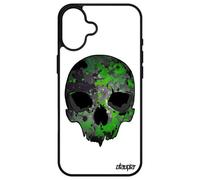 Coque Tete De Mort Pour Iphone 16+ Plus Silicone Techno Squelette Urbain Tattoo Street Art Tpu Biker De Protection Masque Telephone Apple