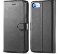 Coque - TOP4PC - iPhone 7/8/SE 2020 - Cuir PU Premium - Protection Anti Choc - Noir