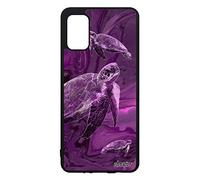 Coque Tortue pour A41 Silicone Ocean Marin Unique Design Portable Animal personnalisé marbre de mer Peinture Violet pour Samsung Galaxy