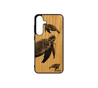 Coque tortue S25+ Plus bois silicone animaux telephone marin housse gris luth noir design rigide animal ocean nature pour Samsung galaxy