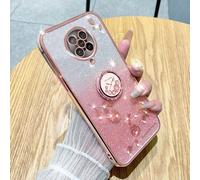 Coque Tout-En-Un Pour Xiaomi Redmi K30 Pro Avec Fleurs Immortelles Et Paillettes, Rose