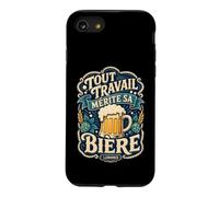 Coque Tout Travail Mérite Sa Bière Humour Cadeau Coque pour iPhone SE (2020) / 7/8