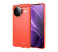 Coque Tpu En Fibre De Carbone Pour Redmi K80 Pro, Rouge