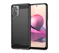 Coque Tpu En Fibre De Carbone Pour Xiaomi Poco M5s, Noir