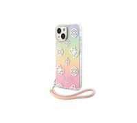 Coque TPU Peony avec dragonne pour iPhone 15 Plus - Translucide