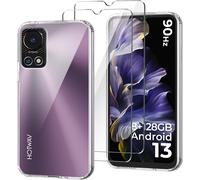 Coque TPU souple transparente pour HOTWAV Note 13 (6,6"") + 2 verres trempés Protection d'écran - Anti-rayures Anti-choc, coupe précise