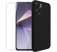 Coque Tpu Souple Transparente Pour Oukitel C58 Pro + 1 Verre Trempé Écran ¿ Bumper Silicone Anti-Chocs (Noir)