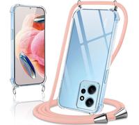 Coque Tpu Transparente Souple Pour Xiaomi Redmi Note 12 4g 6,67"" - Lanière Réglable 160 Cm, Housse Silicone Anti-Choc Or Rose, Protège Appareil Photo & Compatible Recharge Sans Fil