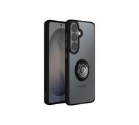 Coque Translucide Magnétique avec Anneau Rotatif 360° pour Galaxy S26 Noir / Transparent