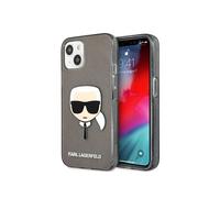 Coque translucide pailletée Karl pour iPhone 13 Mini - Noire
