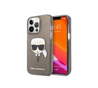 Coque pour Apple iPhone 13 Pro Translucide Pailletée Karl Noir