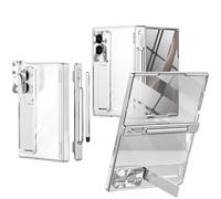 Coque transparente antichoc avec béquille compatible avec Samsung Galaxy ZFold 8 (argenté)