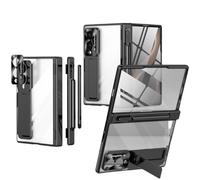 Coque transparente antichoc avec béquille compatible avec Samsung Galaxy ZFold 8 (noir)