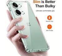 Coque transparente antichoc avec coussin d'air pour OnePlus 15/13/12/11/10/9/8/7/6/North 3/North 4/North 2/North, protection renforcée aux quatre coins de qualité militaire, style minimaliste transpar
