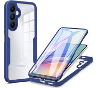 Coque Transparente Bleue Pour Samsung Galaxy A05s ¿ Ultra Fine Antichoc Pc Rigide + Bumper Tpu Avec Protection D'écran Intégrée