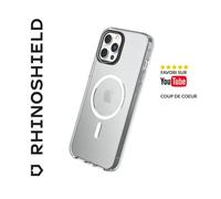 Rhinoshield Coque transparente MagSafe iPhone 14 Pro Max, magnétique, anti-jaunissement, noir