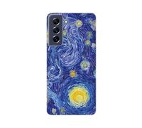 Coque Transparente Design pour Samsung Galaxy, imprimée en France, Van Gogh, la Nuit étoilée (Galaxy S21 5G)