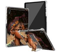 Coque transparente noire pour iPad Mini6 8,3" 2021 (6e génération) avec béquille, porte-crayon et porte-crayon, dos en TPU transparent antichoc pour iPad Mini6