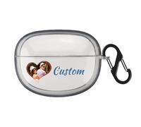 Coque transparente personnalisée pour écouteurs Bose Ultra Open 2024, coque de protection en silicone souple antichoc en TPU transparent avec porte-clés mousqueton