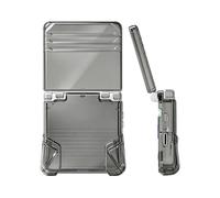 Coque Transparente pour Anbernic RG 34XXSP, Coque de Protection en TPU (noir transparent)