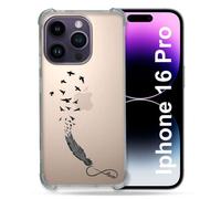 Coque Transparente Pour Apple Iphone 16 Pro Plume Infini