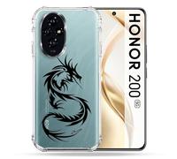 Coque Transparente Pour Honor 200 5g Dragon Noir