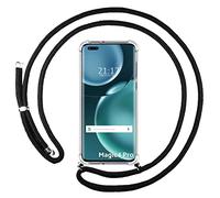 Coque Transparente pour Huawei Honor Magic 4 Pro 5G avec Cordon Noir