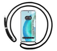 Coque Transparente pour Huawei Honor Magic 6 Lite 5G avec Cordon Noir