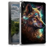 Coque transparente pour iPad mini (A17 Pro, modèle 2024, 7e génération)/Mini 6 (modèle 2021, 6e génération) - Coque de protection fine, légère, transparente, résistante aux chocs, beau loup