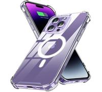 Coque transparente pour iPhone 14 Pro Max - MASSILIA TECH - Compatible Magsafe - Rigide - Résistante