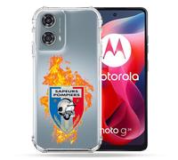 Coque Transparente Pour Motorola G24 4g Pompier Feu