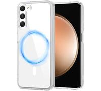 Coque Transparente Pour Samsung Galaxy S23 5g - Dos Pc Anti-Jaunissement + Bumper Tpu Antichoc, Anti-Rayures, Bords Surélevés Pour Écran, Compatible Recharge Sans Fil Et Accessoires Magsafe
