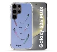 Coque Transparente Pour Samsung Galaxy S25 Plus Plume Couleur